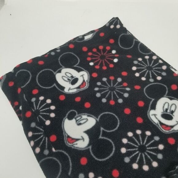 Cute black white red warm fleece Mickey Mouse jammie pants or day fleece pants. - Picture 4 of 13